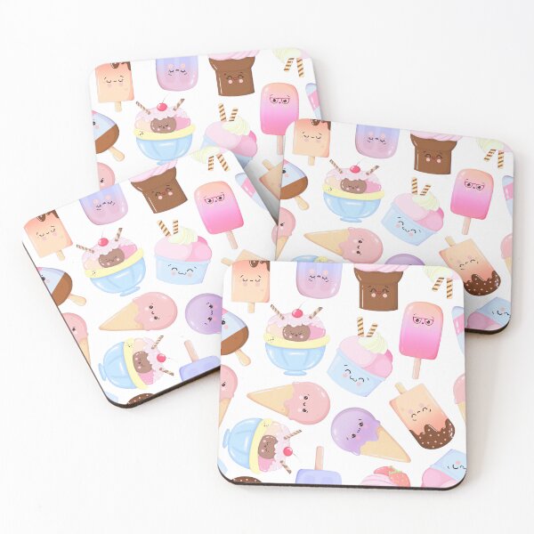 Item preview, Cute Kawaii Icecream Pattern designed and sold by artfulbitsbyk.