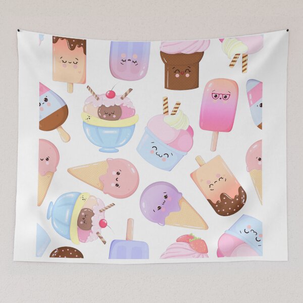 Item preview, Cute Kawaii Icecream Pattern designed and sold by artfulbitsbyk.