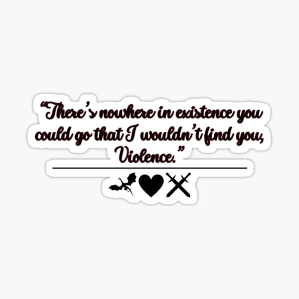 "Fourth Wing Xaden And Violet Quotes" Sticker for Sale by Chaudhary98