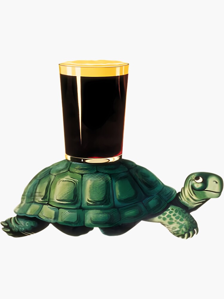 Beer Pint Glass - Guinness Draught - Lovely day For A Guinness - Turtle