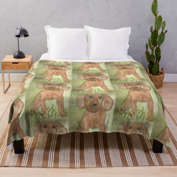 Item preview, Brown dog on a green background designed and sold by Anmioma.