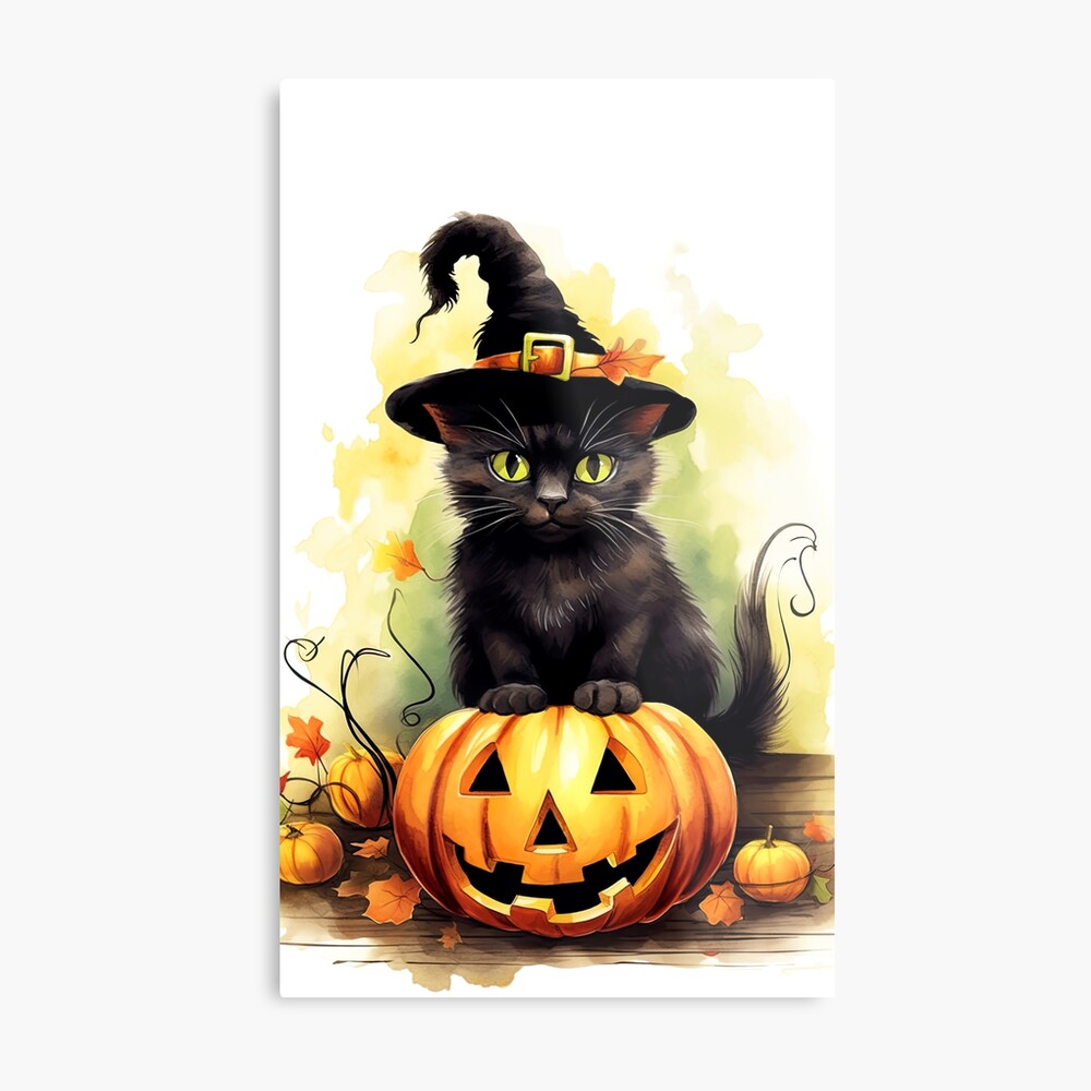 Furry Black Cat In Jack O Lantern Mini Backpack