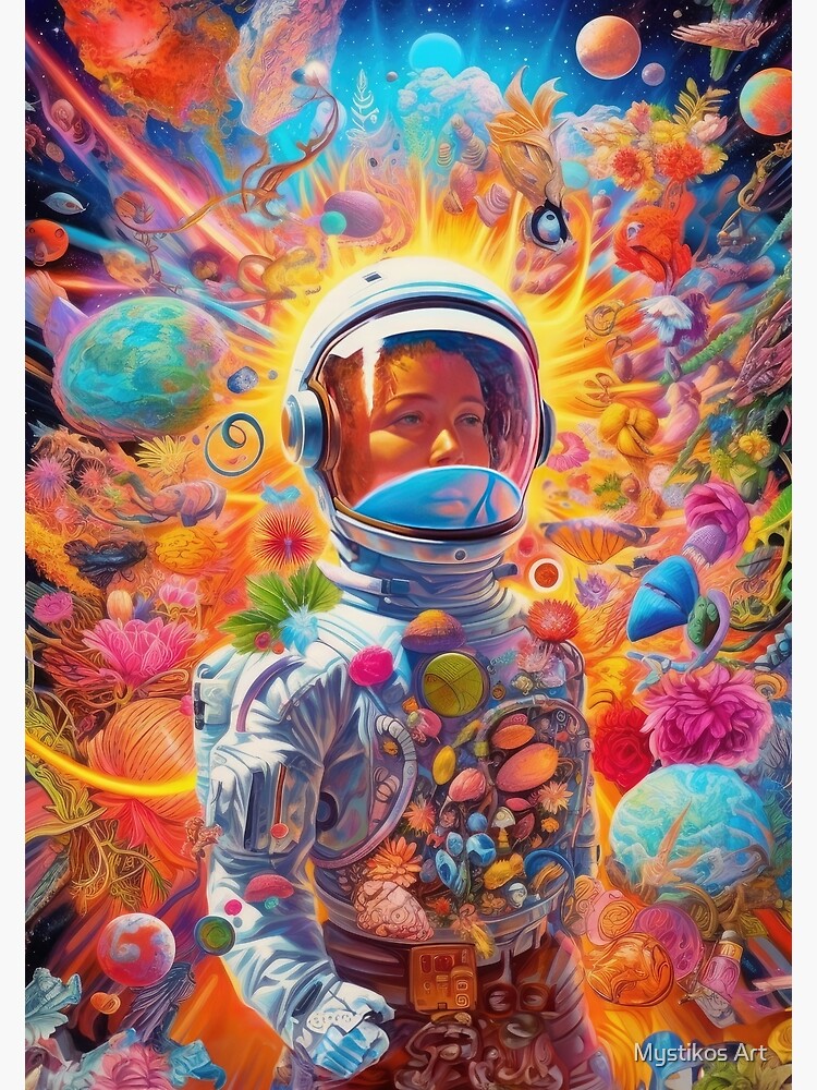 Surreal Art Spaceman Art Astronaut Colorful Art 