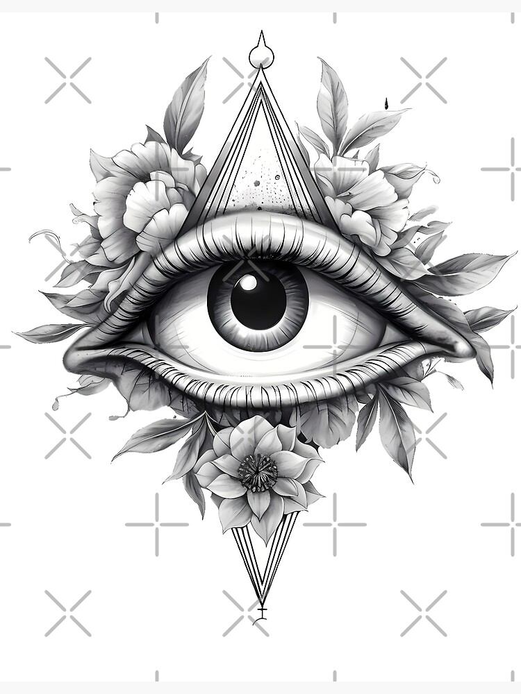 Eye Triangle PNG Picture, Triangle Mysterious Eye Tattoo, Mysterious Eye,  Tarot, Tattoo PNG Image For Free Download