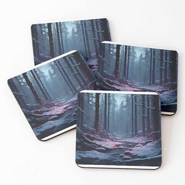 Item preview, Image of a winter forest in the style of fantastic realism designed and sold by Pflugart.