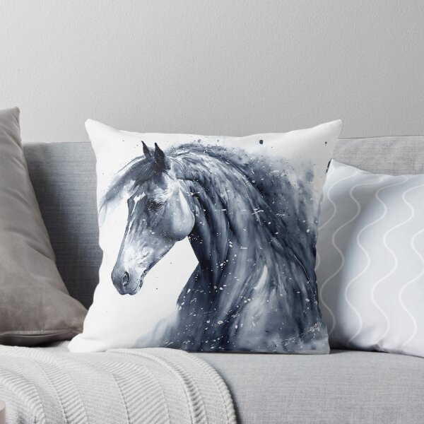 Item preview, Black Horse - watercolor painting designed and sold by Kostart.