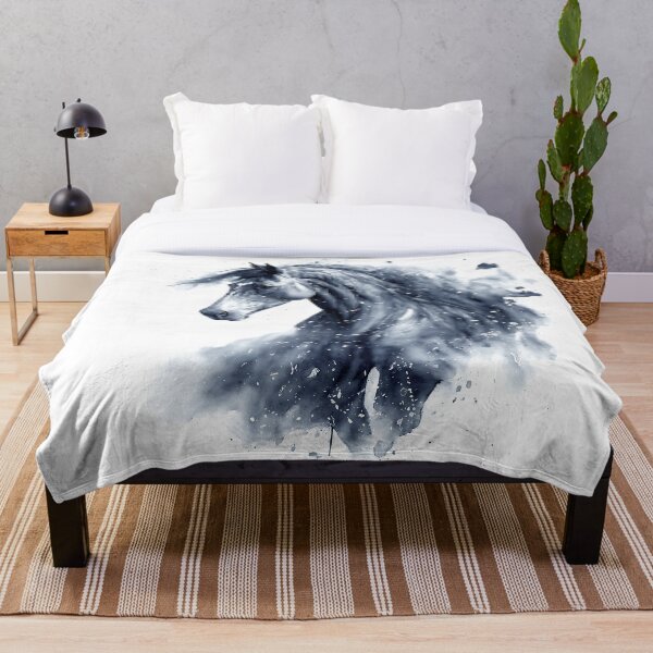 Item preview, Black Horse - watercolor painting designed and sold by Kostart.