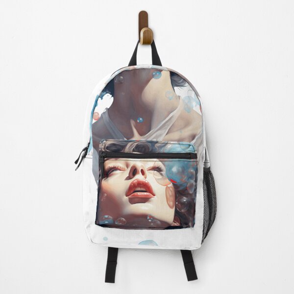 Item preview, Floating dreams Eat my bubbles, woman's face looking up designed and sold by Redjakkal.
