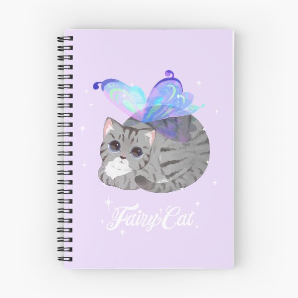 Item preview, Grey Tabby Fairy Cat (with white text) designed and sold by You Store.