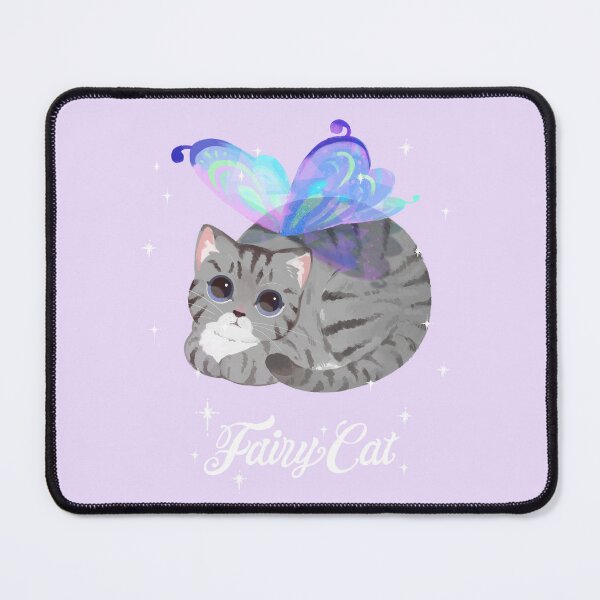 Item preview, Grey Tabby Fairy Cat (with white text) designed and sold by You Store.