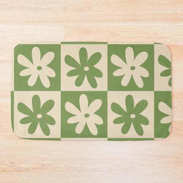 Item preview, Sage Green and White Geometric Flower Pattern  designed and sold by posterful.