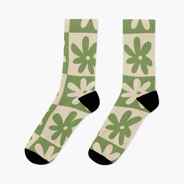 Item preview, Sage Green and White Geometric Flower Pattern  designed and sold by posterful.