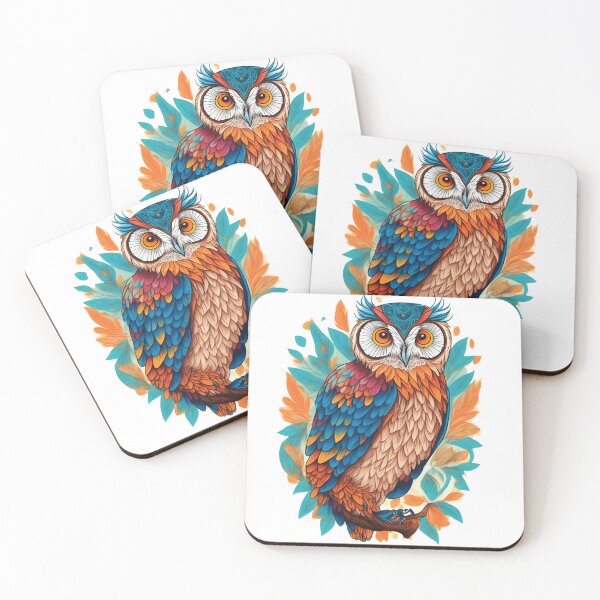 Item preview, owl colorful designed and sold by Fox7Art.