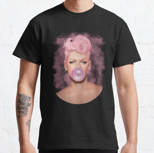 Bubblegum pink t store shirt