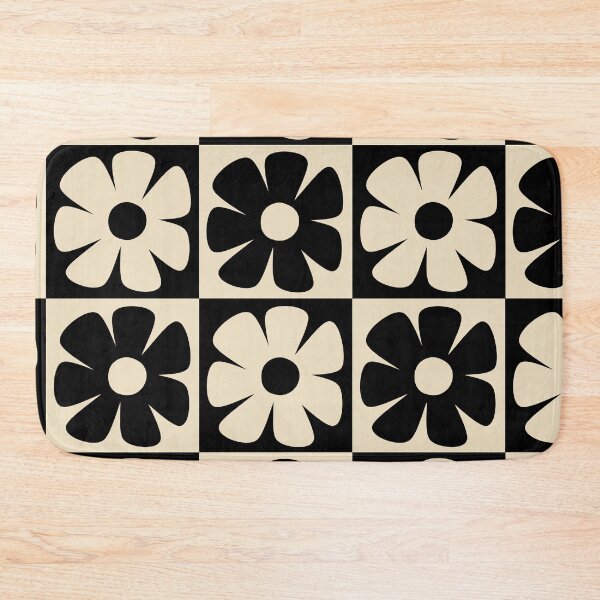 Item preview, Black and White Geometric Flower Pattern  designed and sold by posterful.