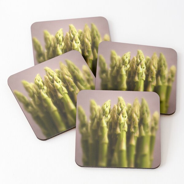 Item preview, Bunch of asparagus spears on grey background designed and sold by bailey-cooper.