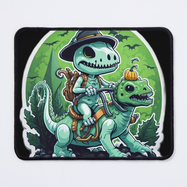 Item preview, Cute Skeleton Riding green Dinosaur designed and sold by TrendyPalette.
