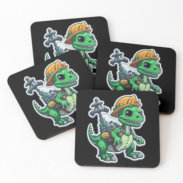 Item preview, Cute Skeleton Riding Green Dinosaur designed and sold by TrendyPalette.