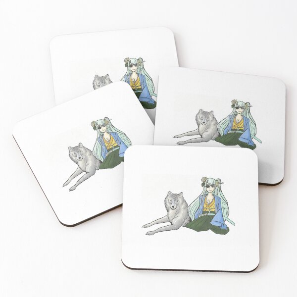 Item preview, Japanese woman with wolf "Kondo" designed and sold by Anmioma.
