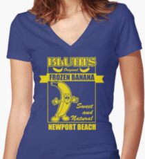 Bluth's Original Frozen Banana Women's Fitted V-Neck T-Shirt