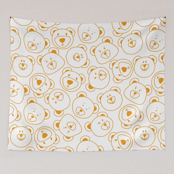 Item preview, Cute teddy bear orange pattern designed and sold by Illustralare.