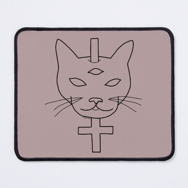Item preview, 3-Eyed Cat on a Cross (Black) designed and sold by SillyStarlight.