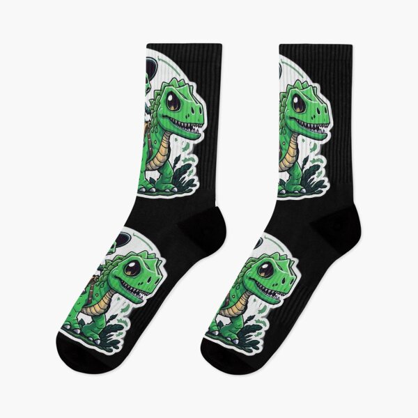 Item preview, Cute Skeleton Riding Green Dinosaur designed and sold by TrendyPalette.
