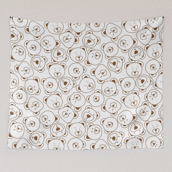 Item preview, Cute teddy bear pattern designed and sold by Illustralare.