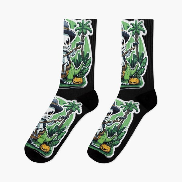 Item preview, Cute Skeleton Riding Green Dinosaur designed and sold by TrendyPalette.