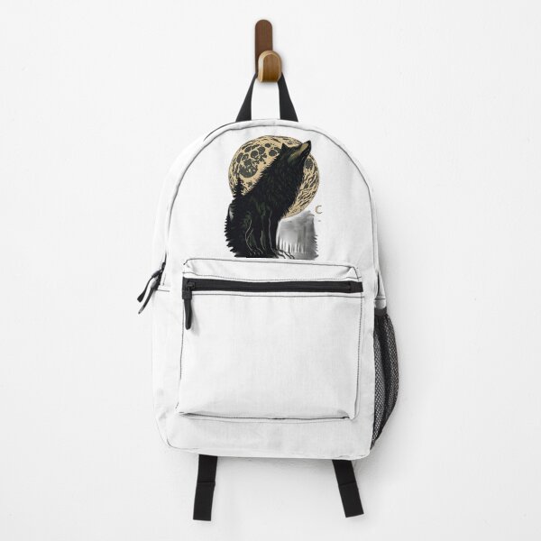 Item preview, A wolf howling at the supermoon designed and sold by DreamDesignWear.