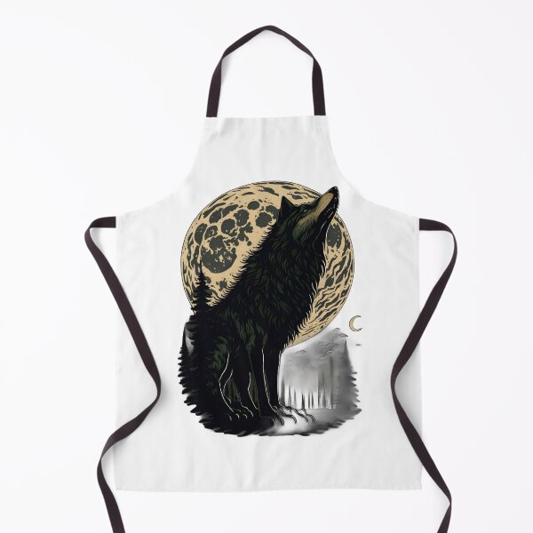 Item preview, A wolf howling at the supermoon designed and sold by DreamDesignWear.