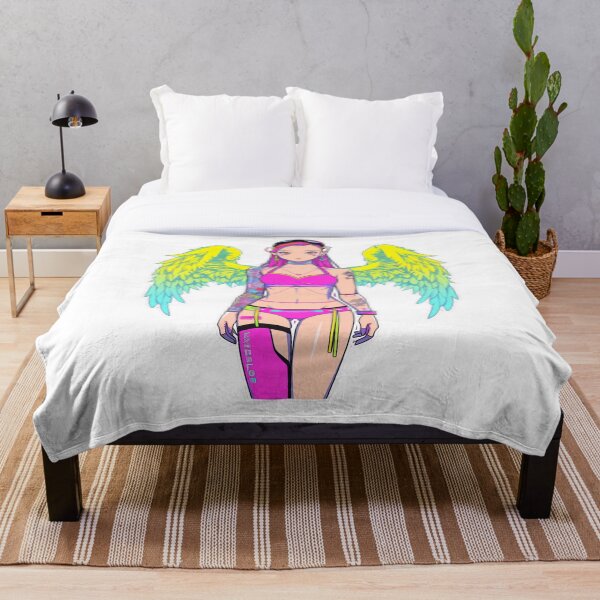 Item preview, Colourful Neon Angel Rave Girl  designed and sold by PixieRavePrints.