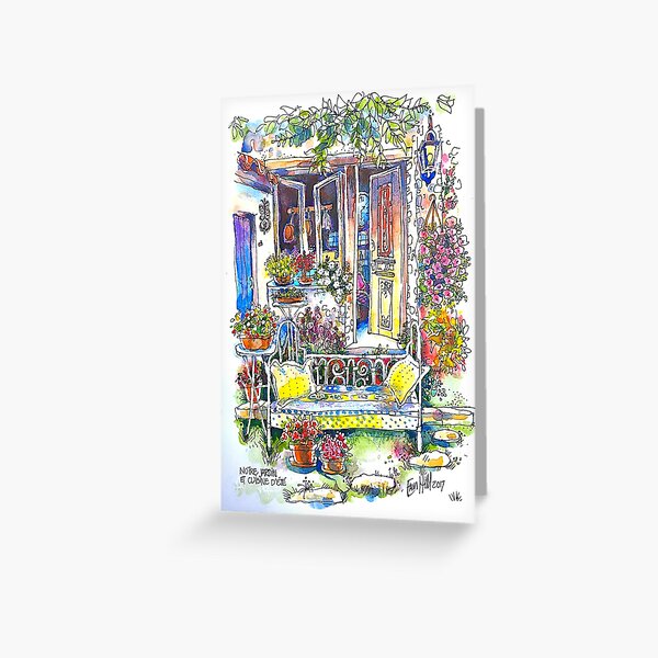The Summer Kitchen Garden, Trausse Minervois, South of France Greeting Card