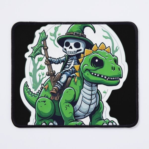 Item preview, Cute Skeleton Riding Green Dinosaur designed and sold by TrendyPalette.