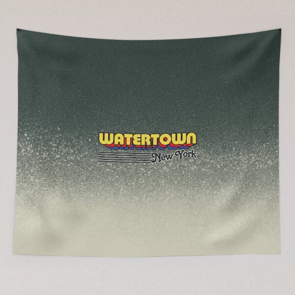 Aperçu de l'œuvre Watertown, New York | Rayures rétro créée et vendue par retroready.