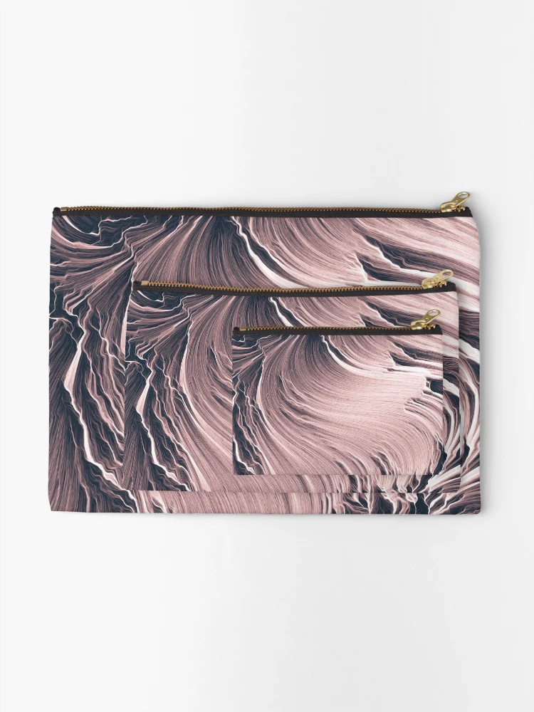 Thumbnail 2 of 4, Zipper Pouch, Undulating Data designed and sold by TiwGenerative.