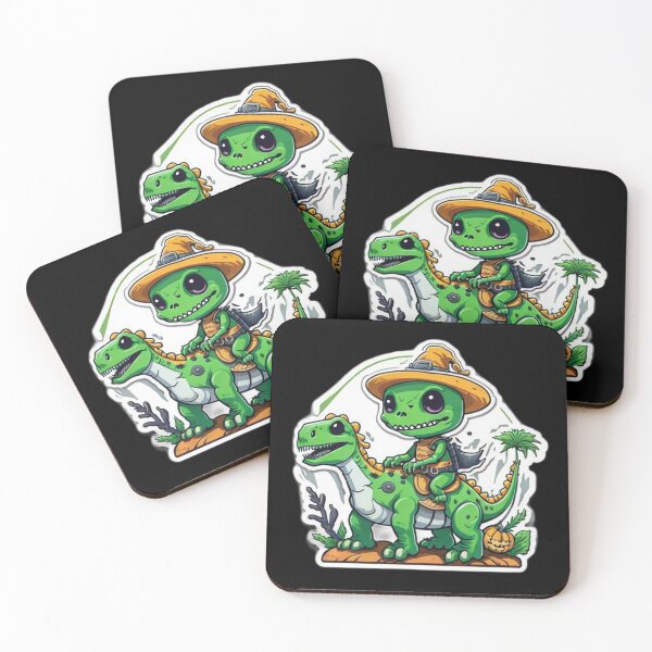 Item preview, Cute Skeleton Riding Green Dinosaur designed and sold by TrendyPalette.