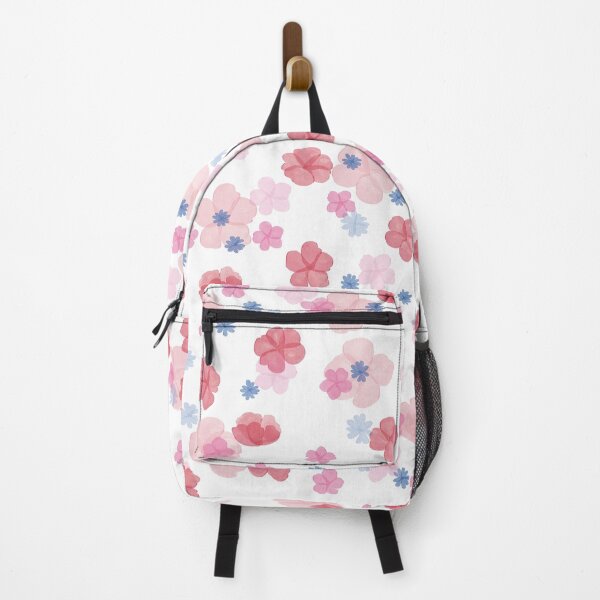 Item preview, Pattern of pink, red and blue flowers designed and sold by ilustrariart.