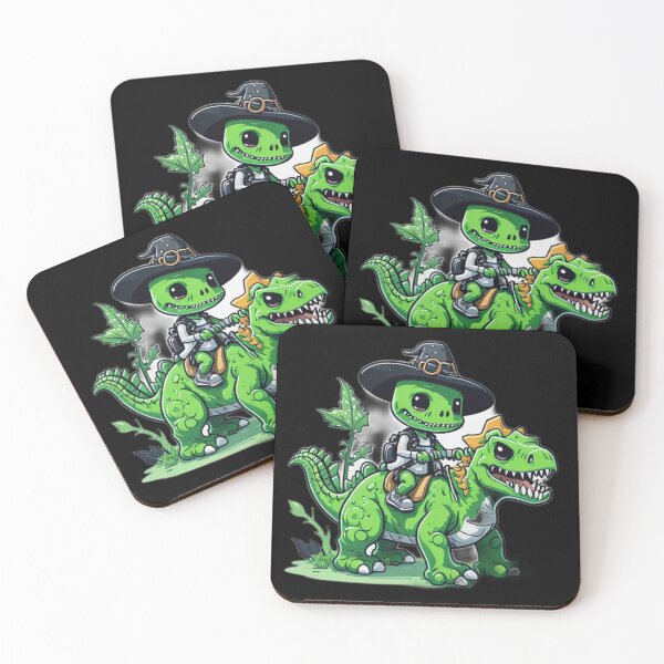 Item preview, Cute Skeleton Riding Green Dinosaur designed and sold by TrendyPalette.