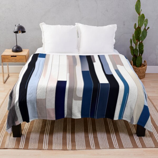 Item preview, Stripe Design -Relaxation Royal blue, blush, gray, silver, white designed and sold by Highlandkings.