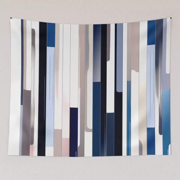 Item preview, Stripe Design -Relaxation Royal blue, blush, gray, silver, white designed and sold by Highlandkings.