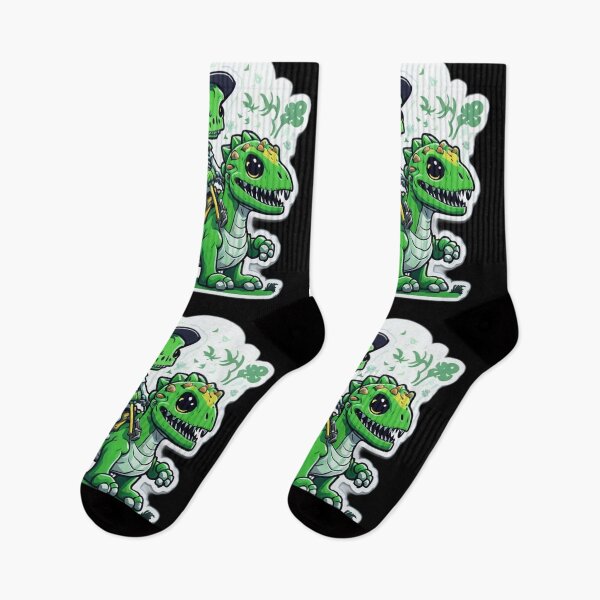Item preview, Cute Skeleton Riding Green Dinosaur designed and sold by TrendyPalette.
