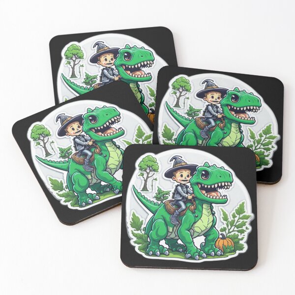 Item preview, Cute Skeleton Riding Green Dinosaur designed and sold by TrendyPalette.
