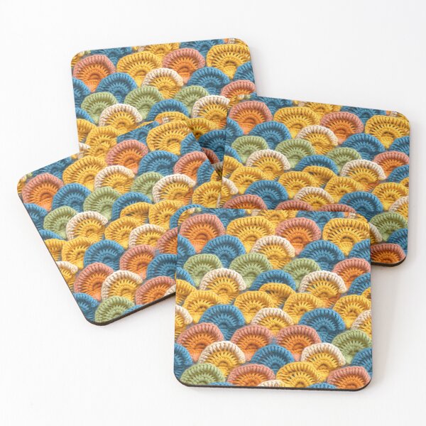 Item preview, Seaside Serenity: Yellow, Blue and Green Shell Crochet Pattern designed and sold by aweartome.