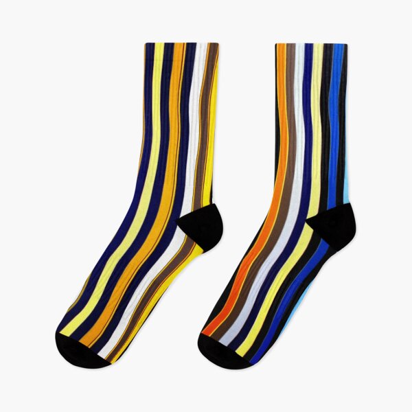Item preview, Stripe Design -Peacefulness Royal blue, peach, ivory, gold, black designed and sold by Highlandkings.