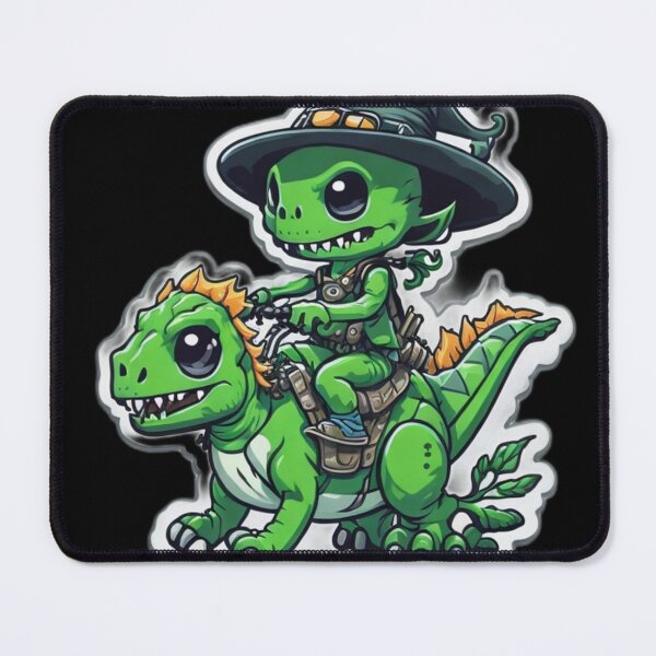 Item preview, Cute Skeleton Riding Green Dinosaur designed and sold by TrendyPalette.