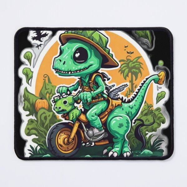 Item preview, Cute Skeleton Riding Green Dinosaur designed and sold by TrendyPalette.