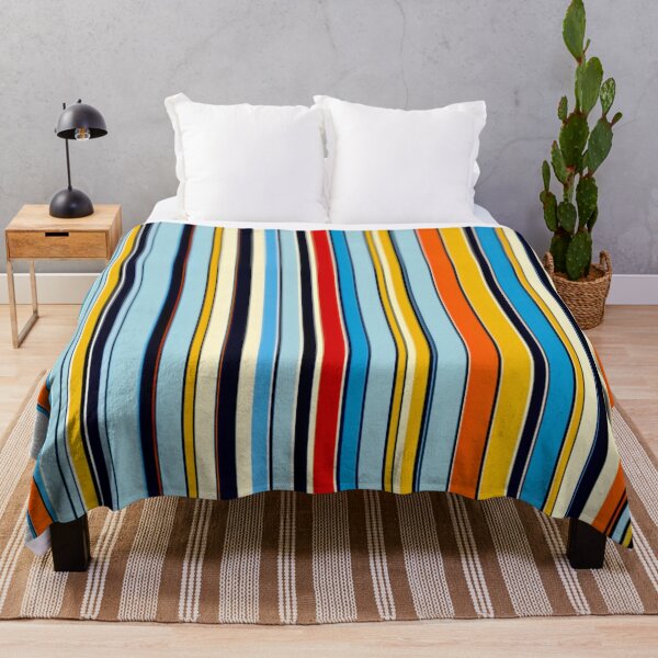 Item preview, Stripe Design - Clarity Royal blue, sky blue, coral, white, gold designed and sold by Highlandkings.