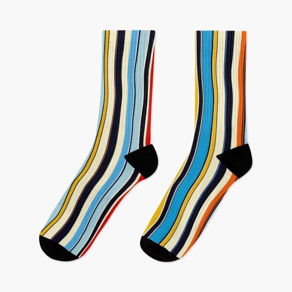 Item preview, Stripe Design - Clarity Royal blue, sky blue, coral, white, gold designed and sold by Highlandkings.