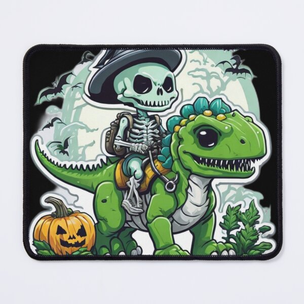 Item preview, Cute Skeleton Riding Green Dinosaur designed and sold by TrendyPalette.